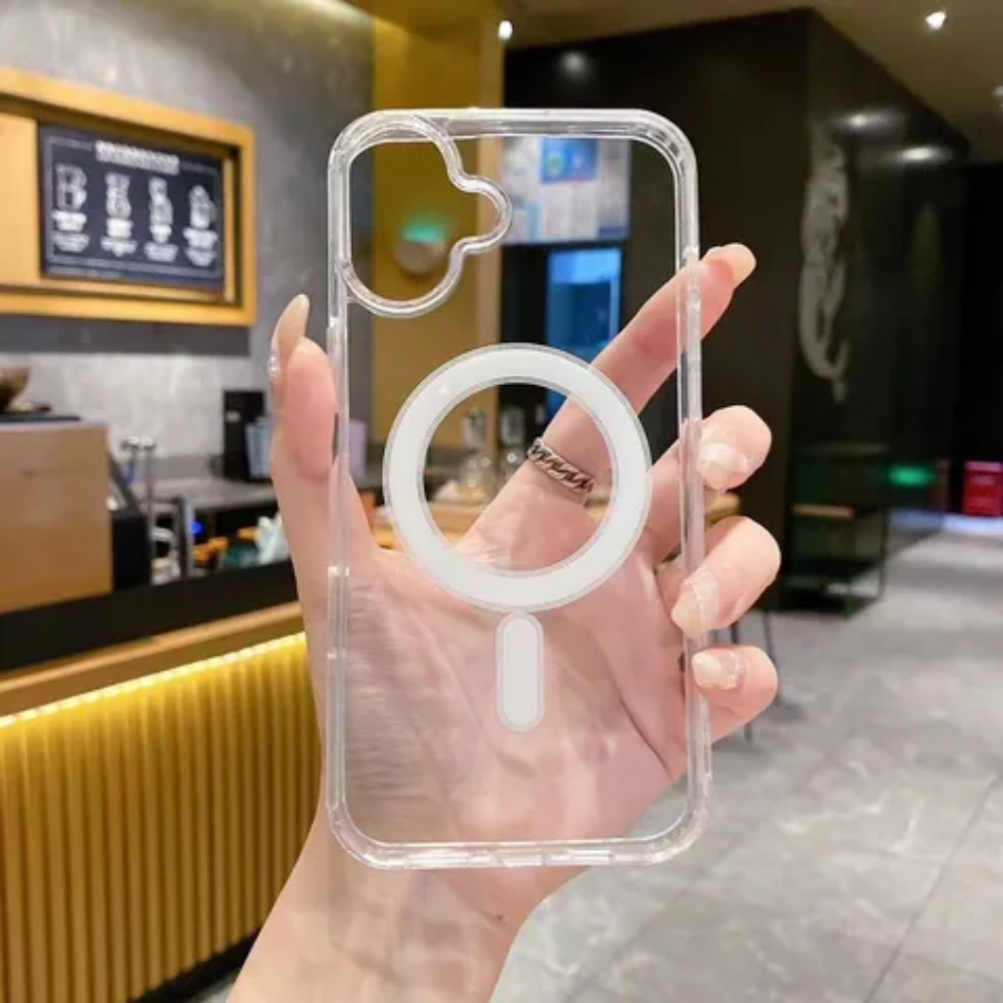 NEW IPHONE 15 CLEAR SILICONE CASE SHOCK PROTECT MAGNETIC WIRELESS CHARGING
